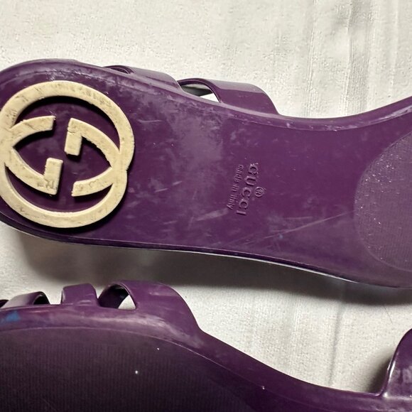Gucci Purple Jelly Flats (approximately size 9) - Picture 9 of 14